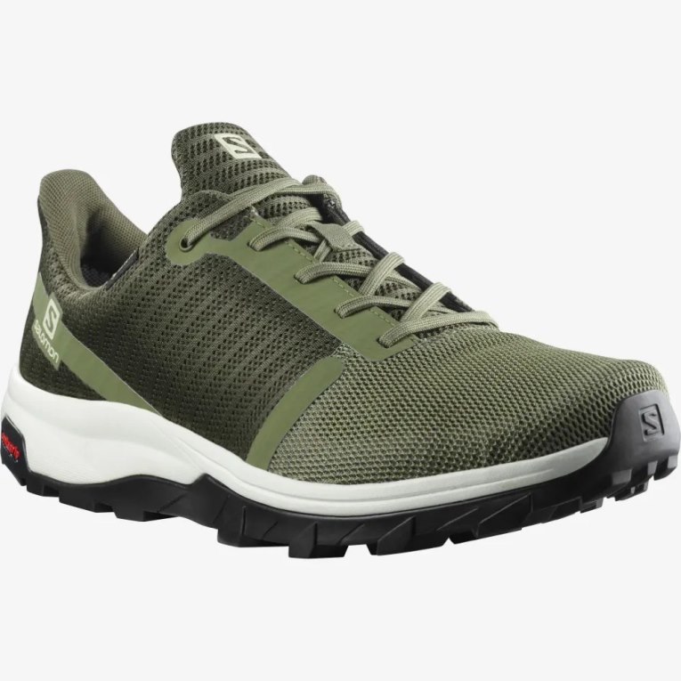 Olive Salomon Outbound Prism GTX Men's Hiking Shoes | PH 67529A